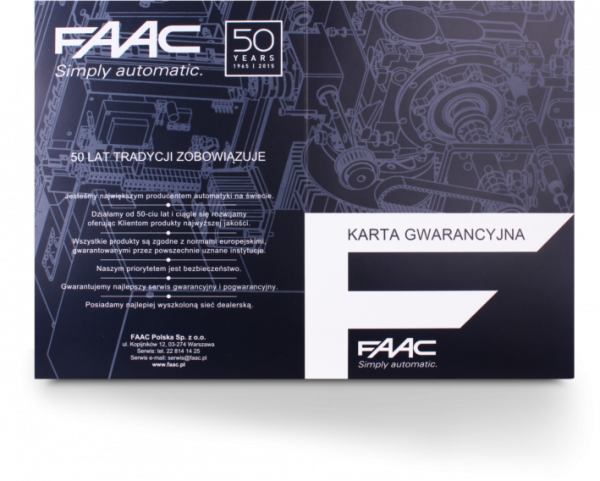 Zestaw Delta 3 - FAAC 741 do 900kg bram przesuwnych