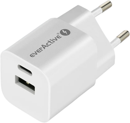ŁADOWARKA SIECIOWA everActive GaN SC-390Q 30W 1xUSB-C 1xUSB-A PD PPS