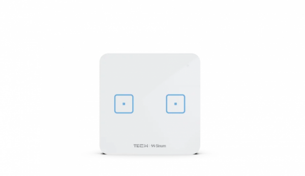 Bezprzewodowy włącznik dwupolowy biały WS-02 Tech Sterowniki