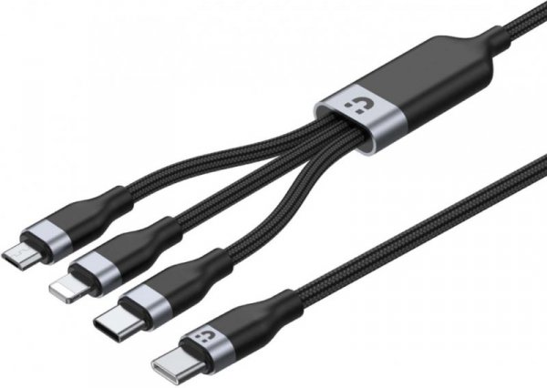 Unitek przewód ładujący USB 3 w 1 czarny