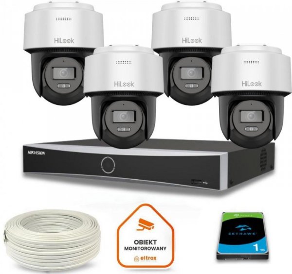 Zestaw monitoringu Hilook 4 kamery IP PTZ-N6-P