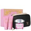Versace Bright Crystal Set - Eau de Toilette 90 ml + Perfumed Body Lotion 100 ml + Perfumed Shower Gel 100 ml + Black and Gold Travel Bag