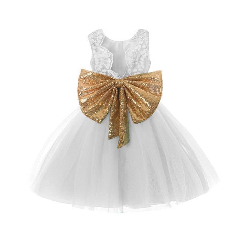 Sukienka biała złota Angie