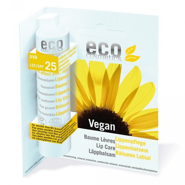 Eco Cosmetics Balsam do ust w sztyfcie SPF 25 VEGAN, 4 g Przecena (termin: 11.2022)