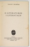 GRUBIŃSKI Wacław - O literaturze i literatach.
