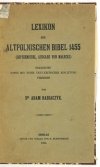BABIACZYK Adam - Lexikon zur altpolnischen Bibel 1455 (Sophienbibel, Ausgabe von Małecki). Bearbeitet sowie mit einer text-kritischen Anleitung versehen von ...