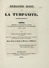 OKUSZKO Vincent-Boniface - Quelques mots sur la tympanite. Thèse présentée et publiquement soutenue a la Faculté Médecine de Montpellier, le 30 mars 1836. Pour obtenir la Grade de Docteur en Médecine.