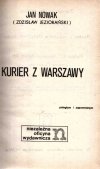 Jan Nowak (Zdzisław Jeziorański) - Kurier z Warszawy