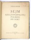 RZEPECKI Tadeusz - Sejm Rzeczypospolitej Polskiej 1919 roku.