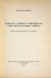 CHAŁASIŃSKI Józef - Parafja i szkoła parafjalna wśród emigracji polskiej w Ameryce. Studjum dzielnicy polskiej w poł. Chicago.