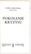 SMOLEŃSKI Paweł (Tomasz Jerz) - Pokolenie kryzysu.