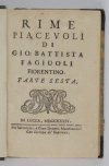 Rime Piacevoli di Gio: Battista Fagiuoli Fiorentino. Parte 1-6. 1734 [W t. 6 Sonet XV poświęcony Odsieczy Wiedeńskiej; Sonet XX poświęcony Janowi III Sobieskiemu]