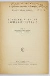POGORZELSKI Witold - Równania całkowe i ich zastosowania. T. 1.