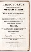[Schematyzm diecezji krakowskiej] PYSCH Jan Nepomucen - Directorium persolvendi rite officii divini secundum rubricas breviarii et missalis romani nec non sacrae rituum congregationis decreta ad usum universi cleri saecularis dioeceseos cracoviensis pro a