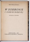 BOY-ŻELEŃSKI [Tadeusz] - W Sorbonie i gdzieindziej. (Wrażenia paryskie).