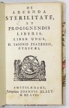 PRATENSIS Jason - De arcenda sterilitate et progignendis liberis, liber unus, D. Jasonius Pratensis, Zyricaei.