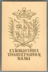 [Ekslibris]. BRUCHNALSKI Andrzej — Ex bibliotheca Thadei et Sophiae Solski. Cynkotypia form. ca 9,6x6,3 na ark. 12,8x8,2 cm, niesygnowany.