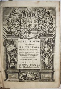 FLORIANI Pietro Paolo — Difesa et offesa delle piazze. Opera non solo utile [...] In Venetia 1654