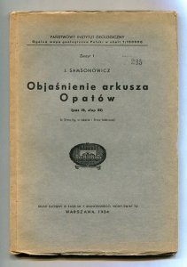 Samsonowicz J. - Objaśnienie arkusza Opatów (pas 45, słup 33) [Państwowy Instytut Geologiczny. Ogólna mapa geologiczna Polski w skali 1:100 000, Zeszyt 1]