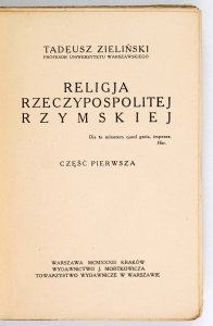Zieliński Tadeusz - Religja Rzeczypospolitej Rzymskiej, cz. 1-2