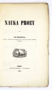 RYMARKIEWICZ Jan - Nauka prozy.