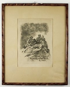 STUDIA z Tatr. Rytował w Krakowie Walery Eljasz-Radzikowski r. 1904 - akwaforta