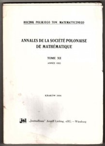 Rocznik Polskiego Tow. Matematycznego. Annales de la Societe polonaise de mathematique. T.12 - reprint lata 1960-te