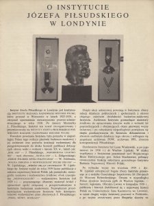 Mękarska-Kozłowska Barbara - O Instytucie Józefa Piłsudskiego w Londynie.