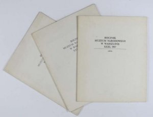 Witkiewicz Stanisław Ignacy. Trzy artykuły Ireny Jakimowicz dotyczące życia Witkacego, wydane jako nadbitki z Rocznika Muzeum Narodowego w Warszawie z l. 1984-1987.