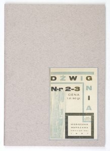DŹWIGNIA. Miesięcznik. Nr 2-3: IV-V 1927.
