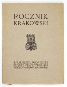 ROCZNIK Krakowski. 1917