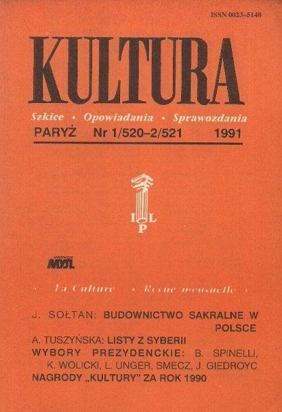 Kultura. Szkice, opowiadania, sprawozdania. Nr 1/520-2/521: I-II 1991.