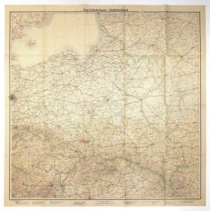 [POLSKA]. Gea-Verkehrskarte - Ostdeutschland. Mapa barwna form. 102,4x104 cm.