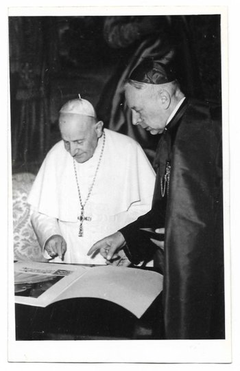 [WYSZYŃSKI Stefan - prymas na spotkaniu z papieżem Pawłem VI - fotografia sytuacyjna].