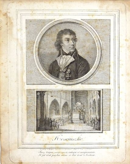 [La GARDE-CHAMBONAS Auguste Louis Charles] - Les obsèques de Kosciuszko aux tombeaux des rois de Pologne, a Cracovie. Poème suivi de Notes historiques par Le Comte de Lagarde, Messence.