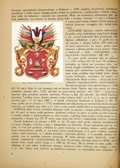 CHMIEL Adam - Godła rzemieślnicze i przemysłowe krakowskie od połowy XIV w. aż do XX w. Z 8 rycinami w tekście i 121 na tablicach