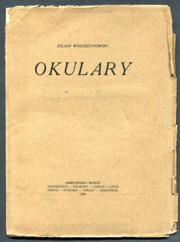 Wołoszynowski Jan - Okulary.