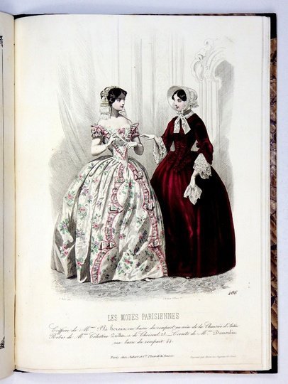 Les MODES Parisiennes. R. 1850. Rocznik paryskiego tygodnika poświęconego modzie