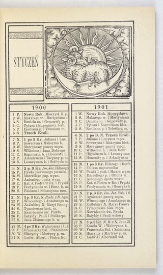 ALMANACH jubileuszowy Uniwersytetu Jagiellońskiego z kalendarzem na lata 1900 i 1901