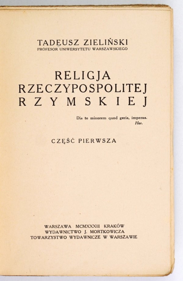 Zieliński Tadeusz - Religja Rzeczypospolitej Rzymskiej, cz. 1-2