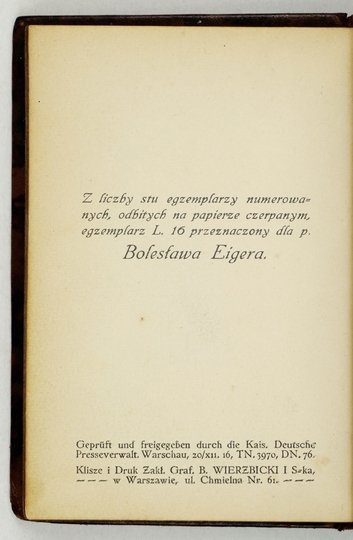 KALENDARZYK Polityczno-historyczny miasta stoł. Warszawy na 1917 rok.