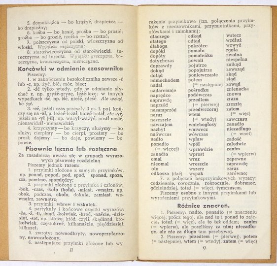 MICHALSKI Jan - Atlasik ortograficzny. Zwięzły poradnik pisowni polskiej ułożony podług uchwał Komitetu Ortograficznego Polskiej Akademii Umiejętności z dnia 21 kwietnia 1936 r.