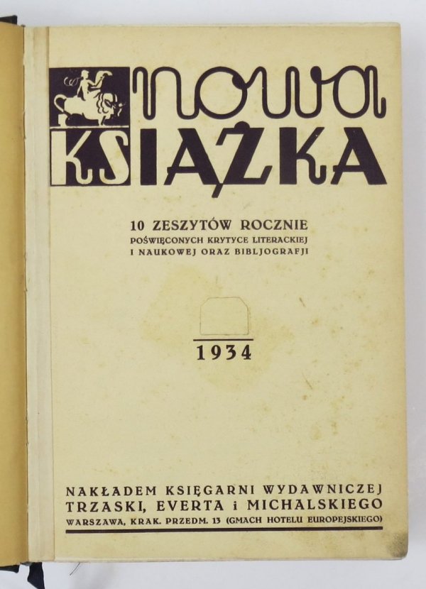 Nowa Książka. R. 1: 1934.