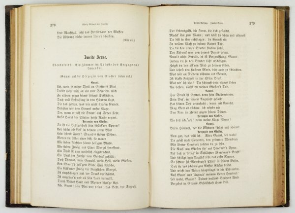[SHAKESPEARE William] - Shakespeare's dramatische Werke. Nach der Uebersetzung von August Wilhelm Schlegel und Ludwig Tieck [...]. Bd. 1-12