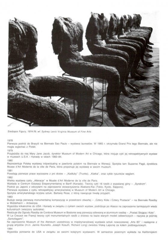 [RZEŻBA] Muzeum Sztuki w Łodzi. Magdalena Abakanowicz. Luty-marzec 1991