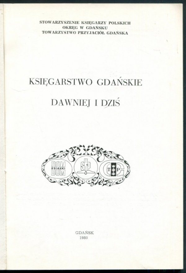 Księgarstwo gdańskie dawniej i dziś