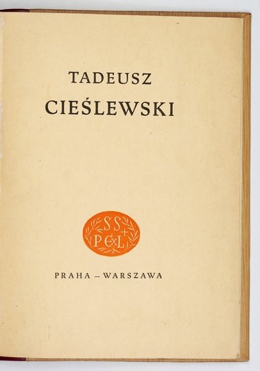 [CIEŚLEWSKI Tadeusz]. Tadeusz Cieślewski.