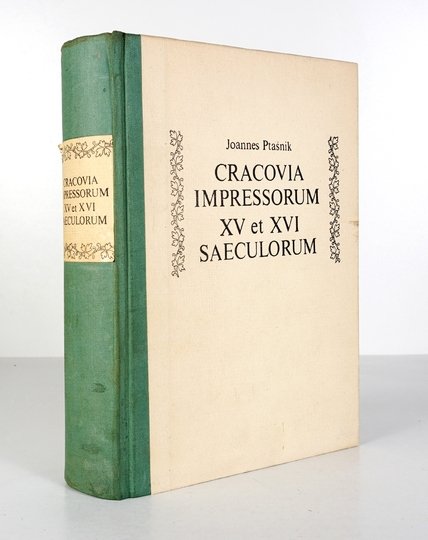 PTAŚNIK Jan - Cracovia impressorum XV et XVI saeculorum. Edidit ...