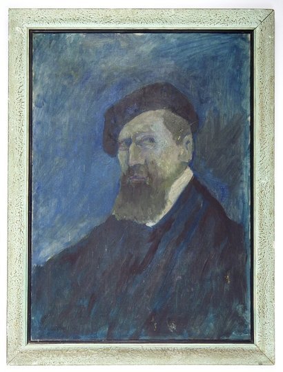 [WITKIEWICZ Kazimierz]. Autoportret Kazimierza Witkiewicza wykonany w XII 1960