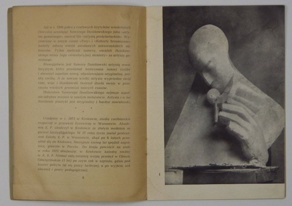 [RZEŹBA] Komitet wykonawczy wystawy. Wielka wystawa prac Xawerego Dunikowskiego (1898-1948). Kraków, X-XI 1948